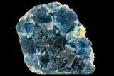 Cubic, Blue-Green Fluorite with White Zone - China #112633-1